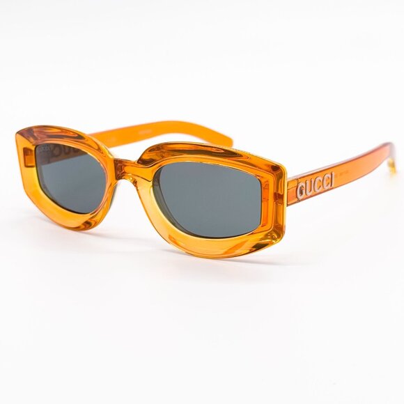 NEW GG1719S 005 GUCCI WOMEN ORANGE SUNGLASSES - Picture 4 of 10